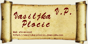Vasiljka Pločić vizit kartica